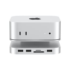 위즈플랫 M470 PRO 맥미니 M4/M4 PRO 지원 7-in-1 도킹스테이션 USB허브 M.2 SSD 외장케이스 HDMI 4K60Hz