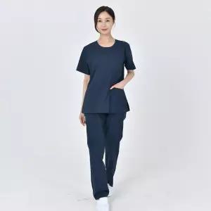 여성용 라운드넥 스크럽복 상하세트 간호복 간호조무사 물리치료사 병원유니폼 진료복 요양보호사 병원유니폼