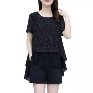 반팔 스 상의 라인 빅사이즈 댄스복 댄스티 라인댄스복