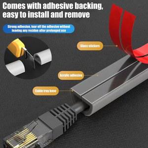 1롤 자가 접착식 고무 케이블 하이더 벽 및 바닥 전선 보호용 118인치 PVC 관리 커버