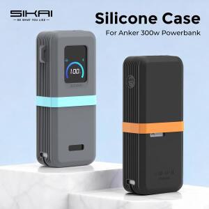 시카이 실리콘 보호 케이스 (앤커 300W 26250mAh 보조배터리용) 여행용 케이블 보관 가능, 기내 반입