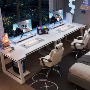 커플 게이밍책상 2인용 조립식 컴퓨터데스크 피시방 듀얼 워크스테이션 더블 멀티