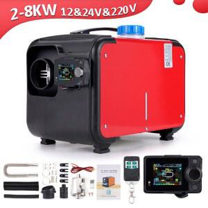 자동차 디젤 에어 히터, 휴대용 올인원 주차 트럭 난방용 블루투스 리모컨, 5-8KW, 12V, 24V, 220V