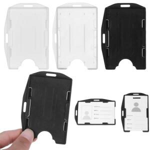 핫다용도 하드 플라스틱 배지 작업 ID 카드 홀더 보호 커버 명함 케이스 양면 슬리브 투명 상자