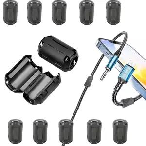 10PCS 5mm 페라이트 코어 클립온 EMI RFI 노이즈 필터 비드 스냅온 산업용 등급 UI1000 링 초크 UPS 동축