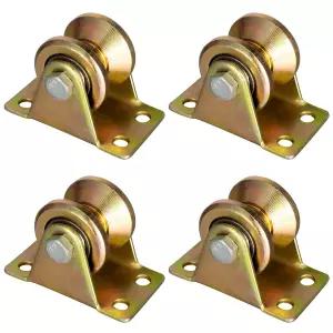 로프 볼 베어링 내부 와이어 가이드 경량 팅 빨랫줄 윈치 4팩용 31mm 소형 풀리 휠 아연 도금