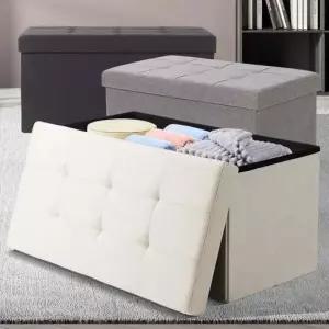 스툴 대형 수납형의자 벤치 패브릭 현관 소파발받침 스툴의자 낮은의자 보조의자 스톨