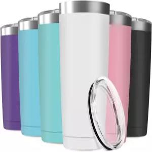 Deitybless 20온스 텀블러 뚜껑 포함 진공 단열 여행 머그 가정 사무실 야외용 스테인리스 스틸 이중벽