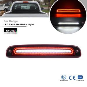 닷지 다코타 픽업 트럭용 1997 2011 LED 센터 하이 마운트 3 번째 브레이크 스톱 라이트, 흰색 화물 지붕