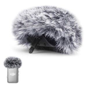 [미국배송] DJI 마이크 2 송신기 /OSMO 포켓 3와 호환되는 윈드스크린 - 퍼리 윈드 머프 폼 커버(DJI 1용 제외) 그레이