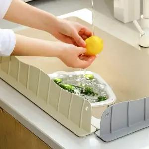 옆집샵 실리콘 모던 웨이브 싱크대 물막이 물튐 방지 칸막이