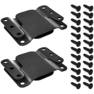 단면 소파 금속 커넥터, 4개의 범용 연동 가구 러브시트, 리클라이너, 의자 또는 체이스 라운지용 나사가 있는 패스너 소프트웨어 브래킷(블랙)