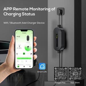 비스크린 7KW 전기차 충전소 모드 2 가정용 충전기 유럽 및 미국 차량용