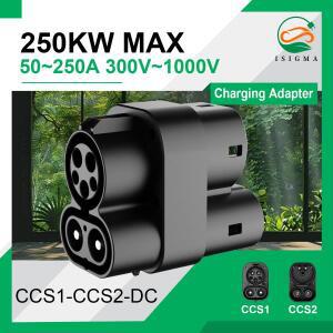 ISIGMA 전기차 충전기 어댑터 CCS1 - CCS2 DC 250KW 최대 콤보 1 2 차량 액세서리