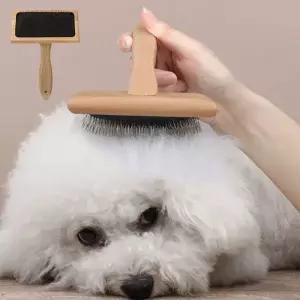 TBZ 강아지 고양이 반려동물 윤기있는 털 관리 우드 대형 빗