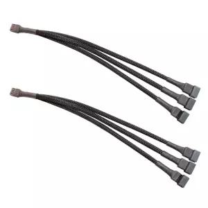 컴퓨터 ATX 케이스 냉각 팬용 10.5인치 3방향 4핀 PWM 분배기 케이블