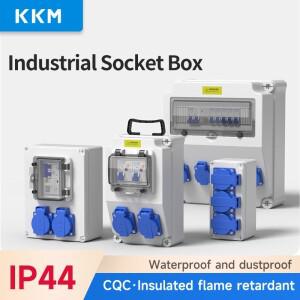 야외 방수 다기능 소켓 박스 벽 장착 가정용 전기 자동차 충전 코너 및 CHINT 차단기 포함 EU 250V 16A