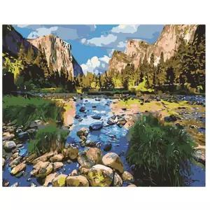 주말취미 계곡 도안 아크릴 풍경 그림그리기 미술DIY