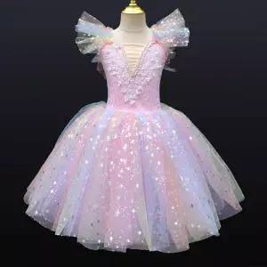 아동 발레복 튜튜 의상 무대 스커트 여아 파티드레스 공연복 별가루
