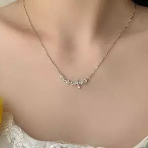 은빛 펜던트 목걸이 감성 별디자인 실버 액세서리 여성 선물