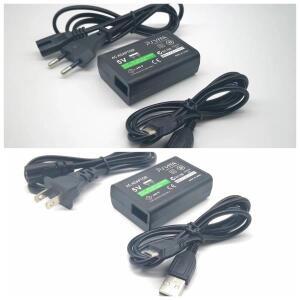 50개 홈 충전기 EU US 플러그 AC 전원 어댑터 및 데이터 케이블 (소니호환 PS Vita PSVITA 2000 게임 콘솔