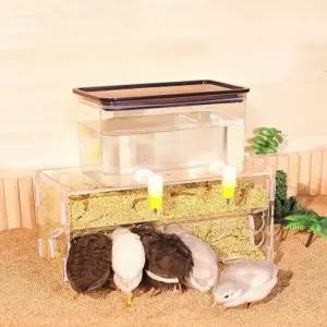 미니 메추리 키우기 가정용 계란 모이통 병아리 물통