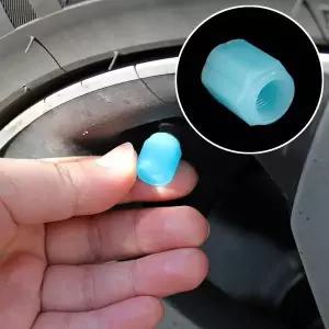 자전거 오토바이 자동차 야광 타이어밸브 캡 파랑 4개입