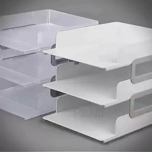 타워 서류 트레이 3단 책상정리용품 소품 잡동사니 사무함 실함정리 선반 실함 바구니 수납바스켓 보관 수