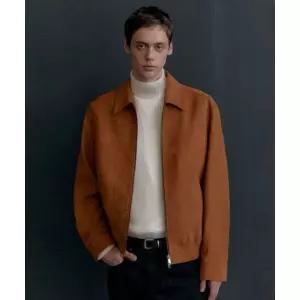 MUSINSA STANDARD 신세틱 스웨이드 미니멀 블루종 재킷 [데저트 브라운] MMDLJ3Z01-DT