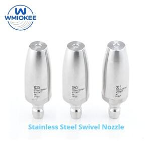 스테인레스 스틸 360 ° 회전식 압력 와셔 노즐  나무 껍질 및 녹 제거를 위한 고속 연결 로터스 스프레이