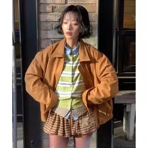 매장정품 제너럴아이디어 UNI 스웨이드 카라 블루종 [CAMEL] SBE3U07010