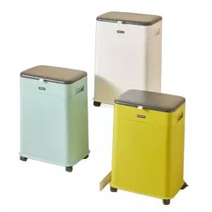 높이조절 휴지통 20L 이동식 냄새차단 덮개 쓰레기통