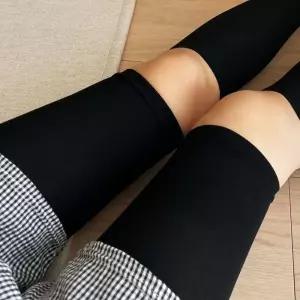 검정색 허벅지 스타킹 압박밴드 압박스타킹