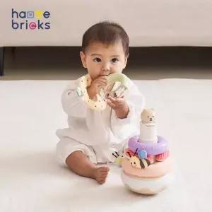 [하베브릭스]NEW 회전 링쌓기 링끼우기 소근육 발달 아기 장난감