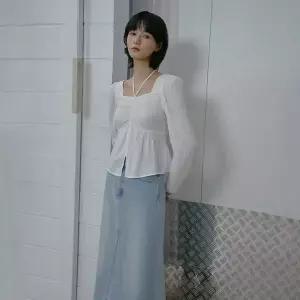 [LAP](의정부점)스퀘어넥 셔링 끈 블라우스 AS1WB265