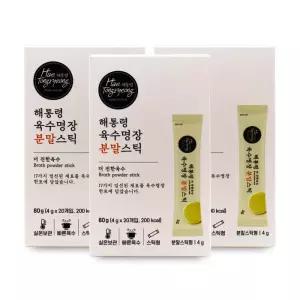 해통령 육수명장 더 진한 육수 분말스틱 80g X 3박스 I