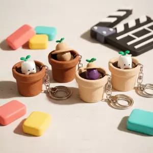 농사 만렙 클리커 키링 키캡 클릭커 커플 딸깍 학생 키홀더 친구 클릭 귀여운