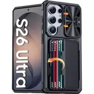 11579589 스마트폰 케이스 커버 Vizvera 갤럭시 S26 울트라 지갑 RFID 카드 홀더 카메라 에지업 풀바디 견