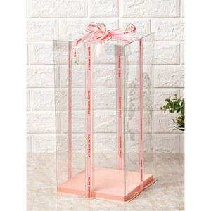 크리스마스 트리 투명 포장 박스 라지 기프트 사각 빈 상자 선물 세트