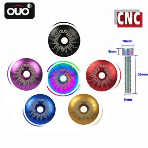호환 OUO CNC Mtb 파워 캡 1 1/8 헤드셋 스페이서 스템 탑 볼트 28.6mm 포크 자전거 브리지 스티어링 칼럼