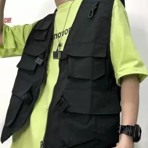 포인트 패션 코디 캠퍼스 캐주얼 주머니 조끼 오버핏 예쁜 여름  [mWABDE55]