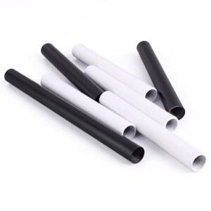 내부 나사산 튜브 양단 암 이빨 다리미 DIY 연결 블랙 화이트 스트레이트 로드 조명 파이프 액세서리, M10