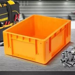 [JED] 다목적 노란색 물류용 박스 이사 플라스틱 39L