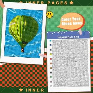 문자로 색칠하기 동물 풍경 예술 작품 성인용 DIY 페인팅 드로잉 북