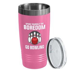 볼링 핑크 에디션 바이킹 텀블러 20온스 - 스페어 더 애호가 볼 핀 플레이어 라인 앨리