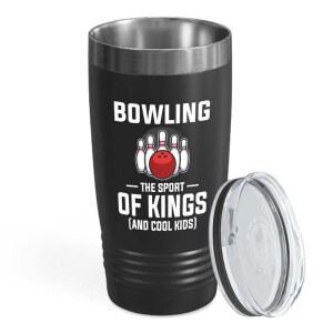 볼링 블랙 에디션 바이킹 텀블러 20온스 - 더 스포츠 애호가 볼 핀 플레이어 라인 앨리
