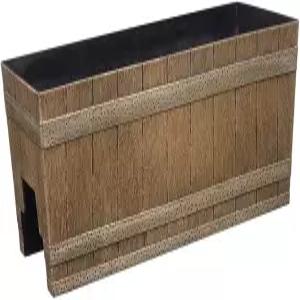 클래식 홈 앤 가든 1073D-265R 제임슨 화분 24인치 - 데크 레일 디스트레스드 오크