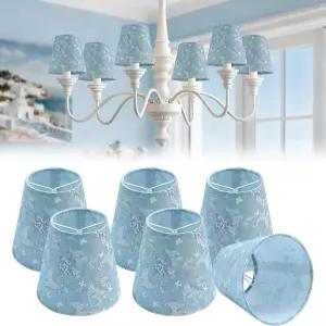 YISUN 샹들리에 쉐이드 6종 세트 클립온 램프 스몰 4.3 상단 x 5.9 하단 5.5 경사 높이 드롭라이트 벽 캔들