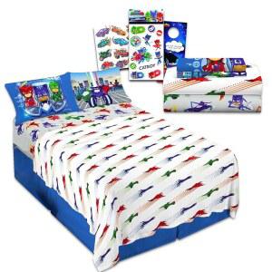 PJ 마스크 베개 플랫 등이 2개 번들에는 케이스 시트 1개 트윈 침대용 침구 피팅 침대