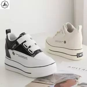[애슬릿] 플랫폼 스니커즈 끈없는 찍찍이 굽높은 운동화 5cm